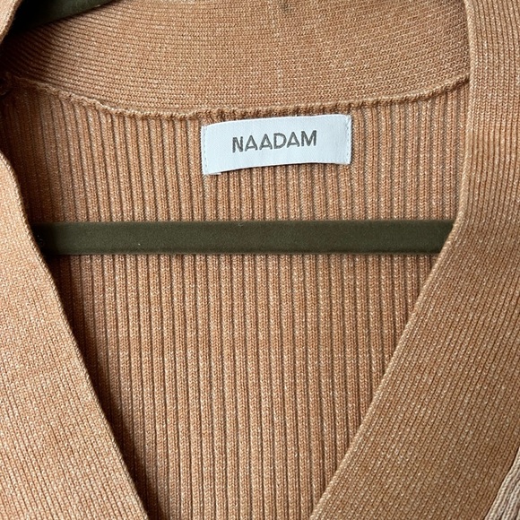 NAADAM Tan Brown Twisted two-tone ribbed cashmere-blend sweater - Picture 6 of 7